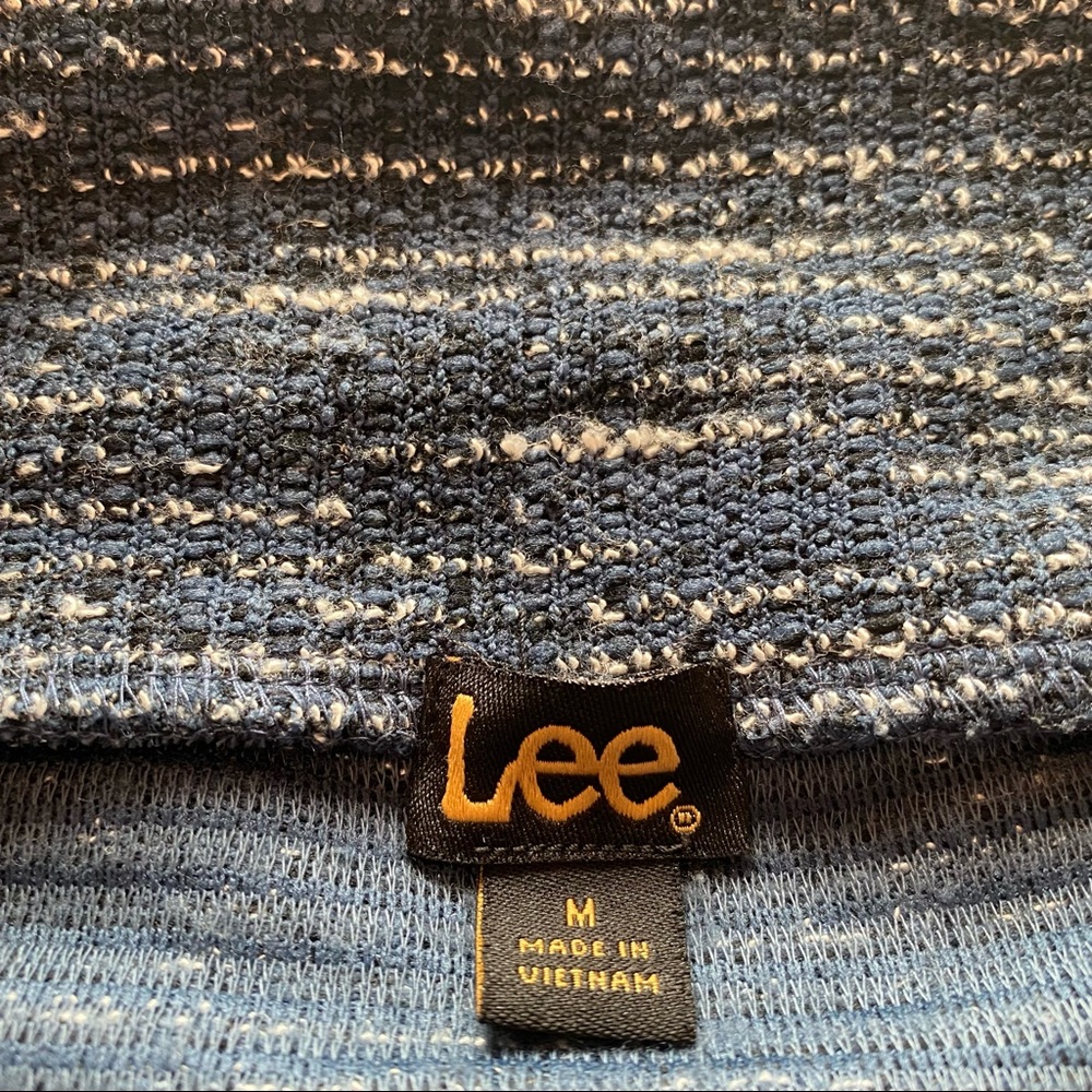 Lee Fold-over High Neck Marbled Navy Sweater - Picture 7 of 10